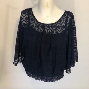 Navy Blue Blouse